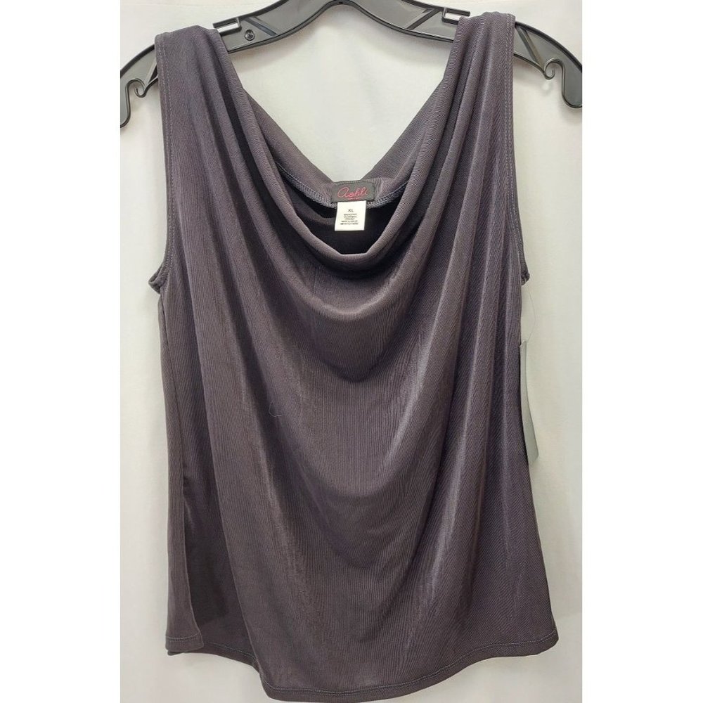 Ashli Women's XL Drape Neck Tank Top NWT -M1